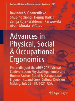 cover image of Advances in Physical, Social & Occupational Ergonomics